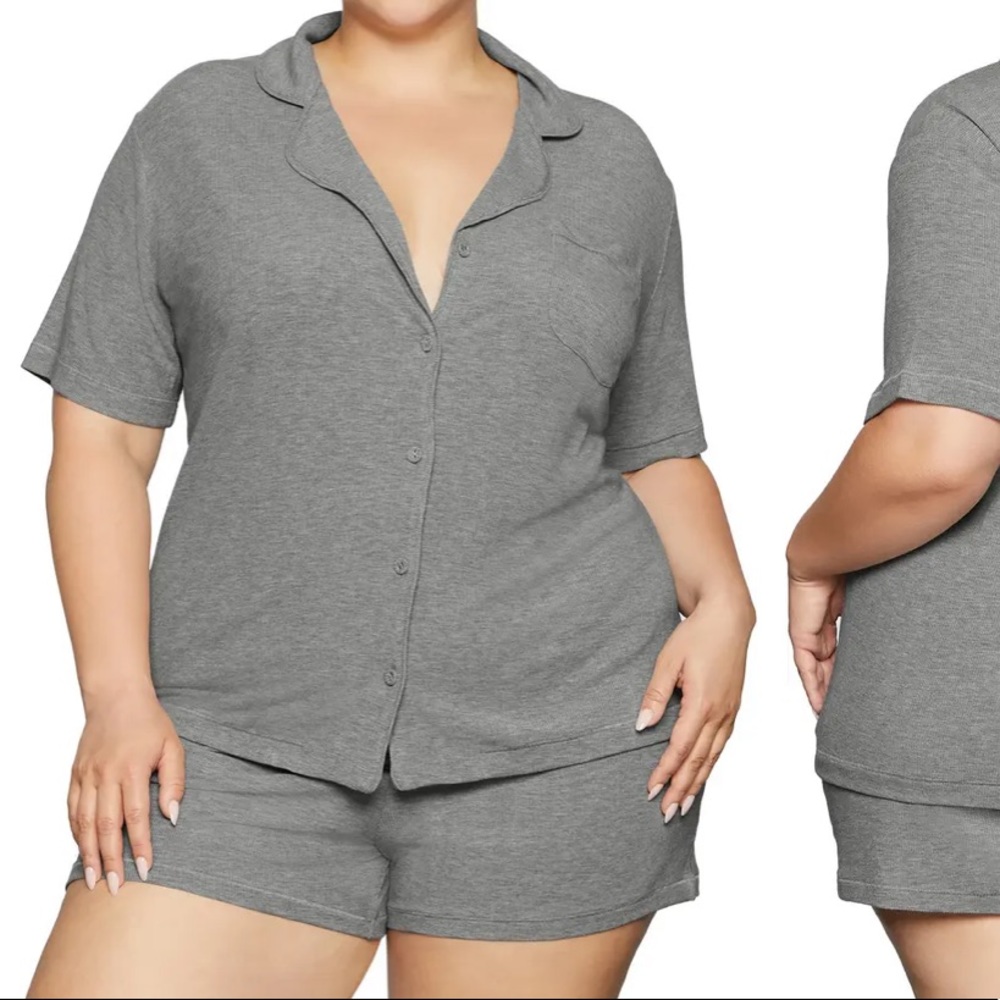 Skims soft lounge ribbed short pajamas size medium